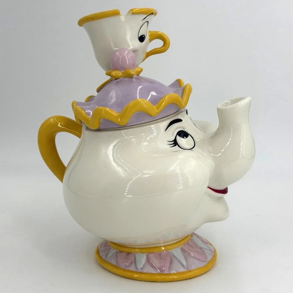 Disney Beauty and the Beast Mrs. Potts & Chip Cookie Jar Never Used Rare!